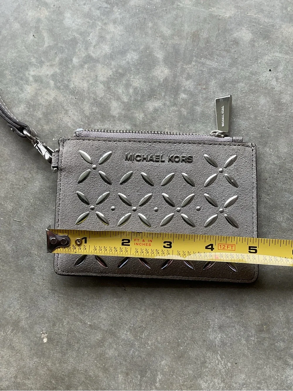 Michael Kors Gray with Silver Accents Wristlet Card Case - Picture 8 of 10